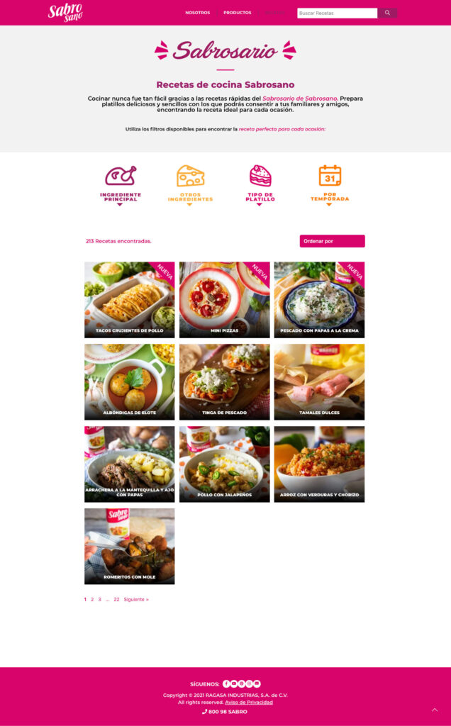 Portafolio Sabrosano Web Sabrosario 1 - Avada 360